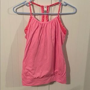 Ivivva 14 double Dutch tank top shirt bra pink